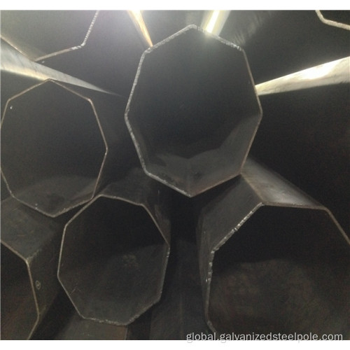 Octagonal Steel Pole 9M Galvanized Distribution Electrical Metallic Sheet Poles Factory